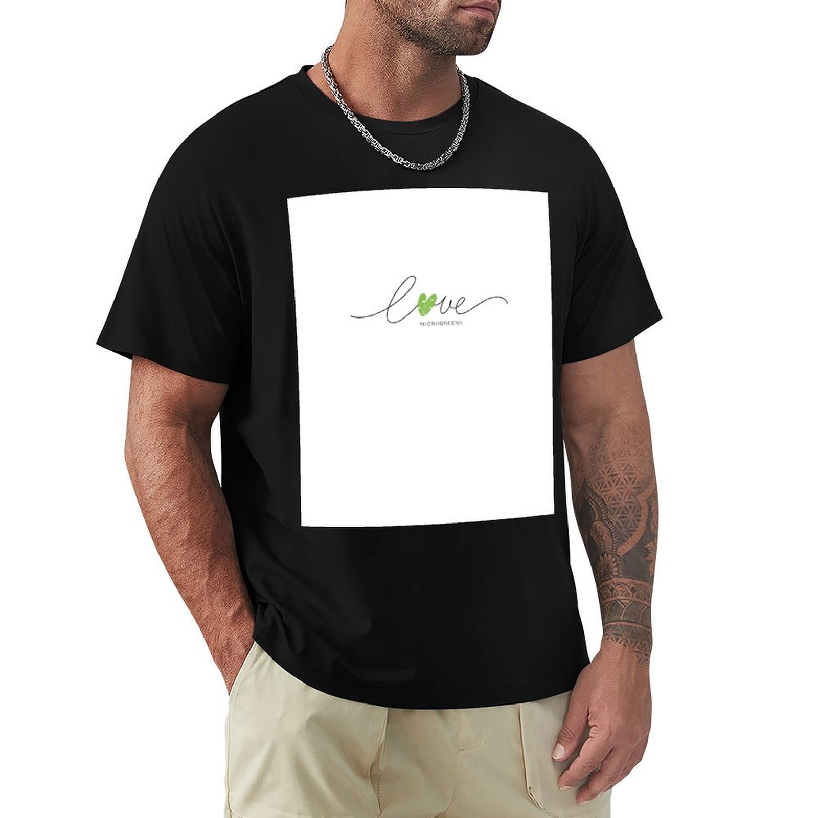 Urban Farming Microgreens - เสื้อยืดสำหรับผู้ชาย: ไมโครกรีนส์ เกษตรกรรมในเมือง ปลูกสมุนไพร ไมโครฟาร์มมิ่ง เกษตรกร